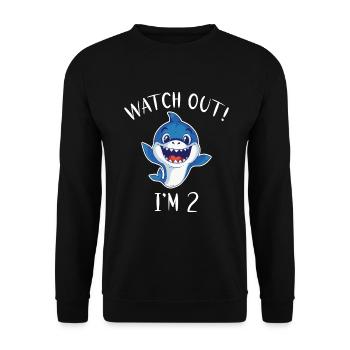 Shark Gift Shark Lover - Unisex Sweatshirt - black - Front - Alina (178cm) & Michal (187cm)