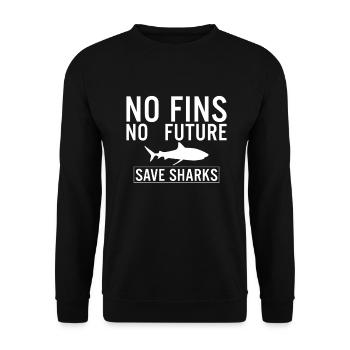 Cadeau de requin Amoureux des requins - Sweat-shirt Unisexe - noir - Devant - Alina (178cm) & Michal (187cm)