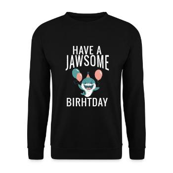 Shark Gift Shark Lover - Unisex Sweatshirt - black - Front - Alina (178cm) & Michal (187cm)