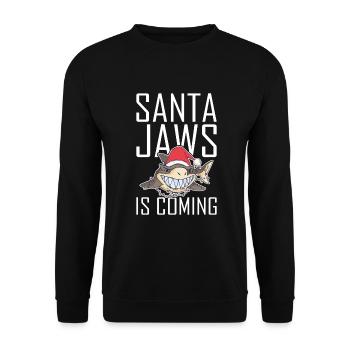 Shark Gift Shark Lover - Unisex Sweatshirt - black - Front - Alina (178cm) & Michal (187cm)