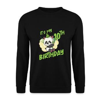 C’est mon Panda de 10 ans - Sweat-shirt Unisexe - noir - Devant - Alina (178cm) & Michal (187cm)