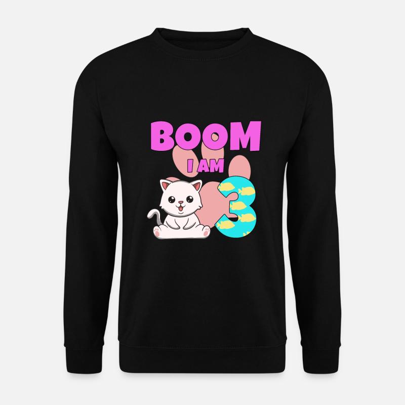 3rd birthday cat - Unisex Sweatshirt - black