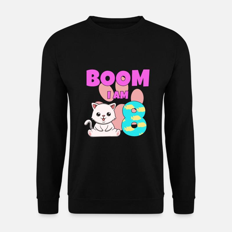 Chat de 8e anniversaire - Sweat-shirt Unisexe - noir
