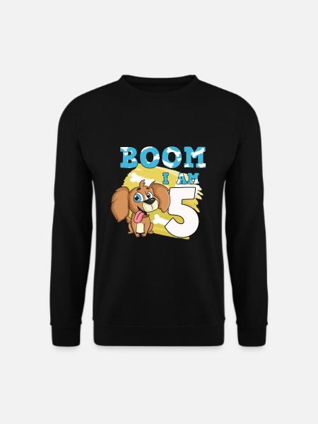 5th birthday dog - Unisex Sweatshirt - black