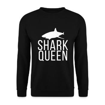 Shark Gift Shark Lover - Unisex Sweatshirt - black - Front - Alina (178cm) & Michal (187cm)