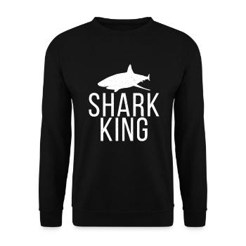 Shark Gift Shark Lover - Unisex Sweatshirt - black - Front - Alina (178cm) & Michal (187cm)