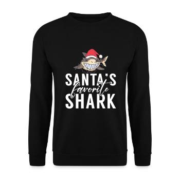 Hai Geschenk Hai Liebhaber - Unisex Pullover - Schwarz - Vorne - Alina (178cm) & Michal (187cm)