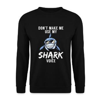 Shark Gift Shark Lover - Unisex Sweatshirt - black - Front - Alina (178cm) & Michal (187cm)