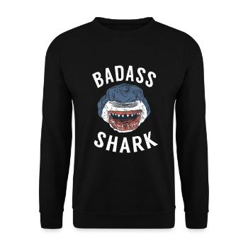 Cadeau de requin Amoureux des requins - Sweat-shirt Unisexe - noir - Devant - Alina (178cm) & Michal (187cm)