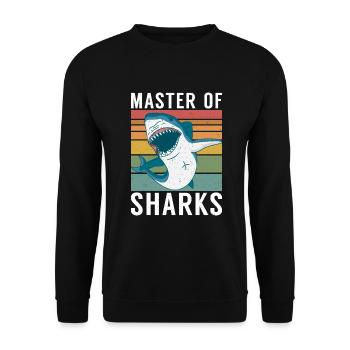 Cadeau de requin Amoureux des requins - Sweat-shirt Unisexe - noir - Devant - Alina (178cm) & Michal (187cm)