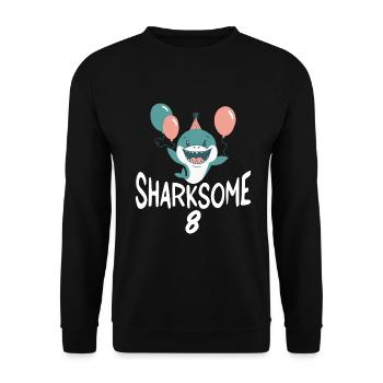 Shark Gift Shark Lover - Unisex Sweatshirt - black - Front - Alina (178cm) & Michal (187cm)