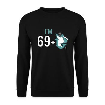 Shark Gift Shark Lover - Unisex Sweatshirt - black - Front - Alina (178cm) & Michal (187cm)