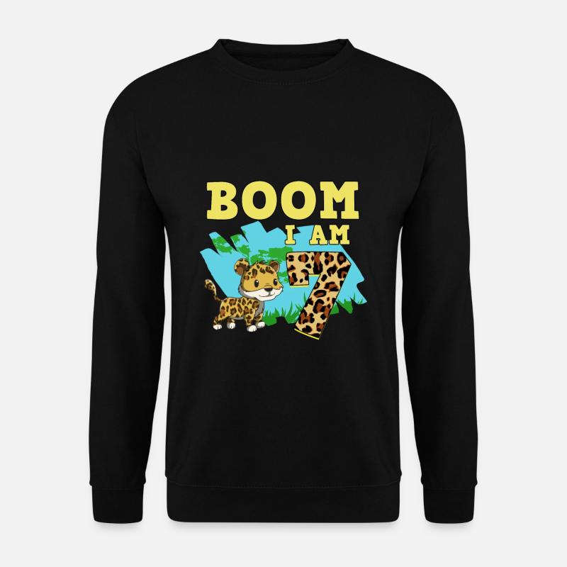 7th birthday Jaguar - Unisex Sweatshirt - black