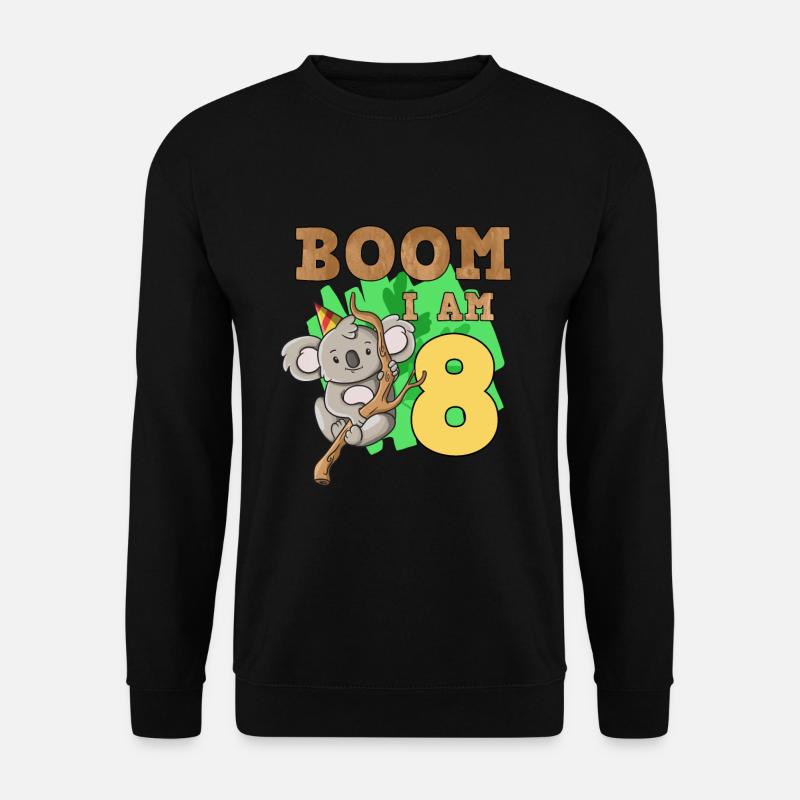 8th birthday koala - Unisex Sweatshirt - black
