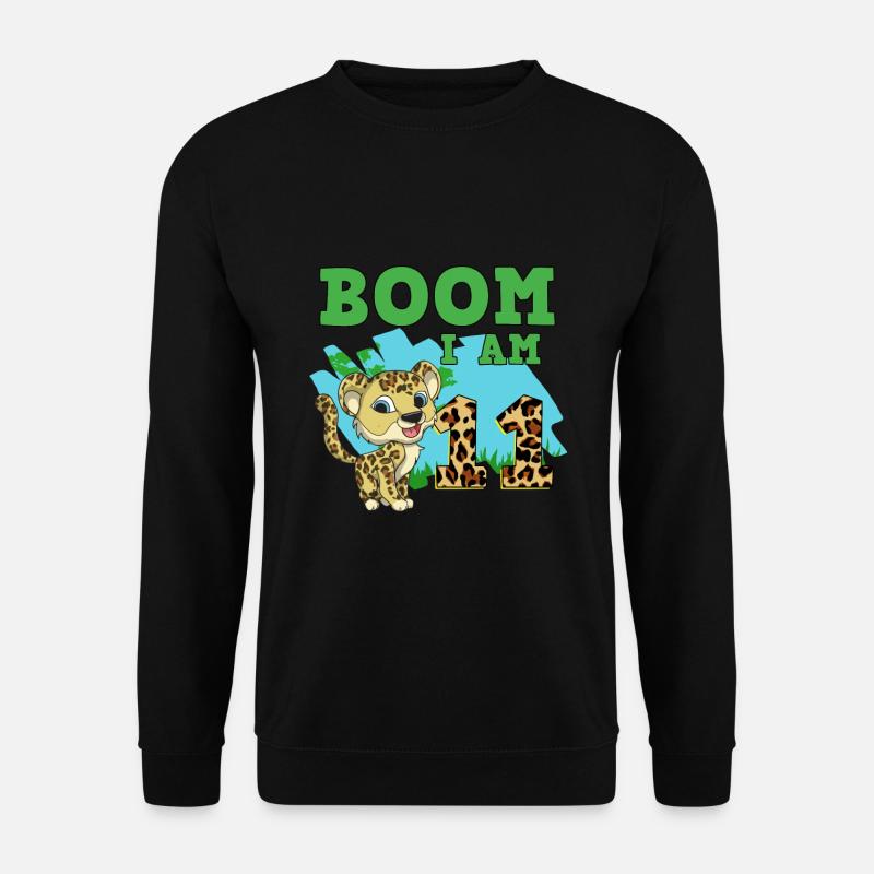11th birthday leopard - Unisex Sweatshirt - black