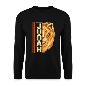 Löwe von Juda hebräischer israelitischer - Unisex Pullover - Schwarz - Vorne - Alina (178cm) & Michal (187cm)
