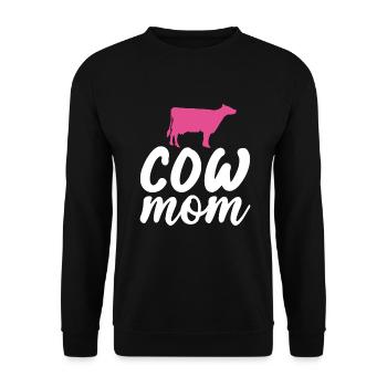Kuh Geschenk Kuhliebhaber Bauern Geschenk - Unisex Pullover - Schwarz - Vorne - Alina (178cm) & Michal (187cm)
