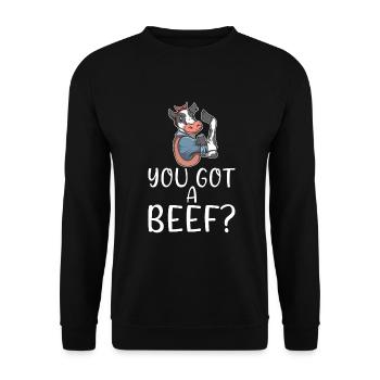 Cow Gift Cow Lover Farmer Gift - Sweat-shirt Unisexe - noir - Devant - Alina (178cm) & Michal (187cm)