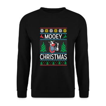 Cow Gift Cow Lover Farmer Gift - Unisex Sweatshirt - black - Front - Alina (178cm) & Michal (187cm)