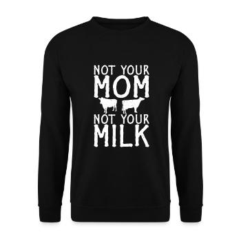 Cow Gift Cow Lover Farmer Gift - Unisex Sweatshirt - black - Front - Alina (178cm) & Michal (187cm)
