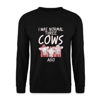 Kuh Geschenk Kuhliebhaber Bauern Geschenk - Unisex Pullover - Schwarz - Vorne - Alina (178cm) & Michal (187cm)