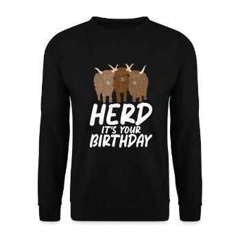 Cow Gift Cow Lover Farmer Gift - Unisex Sweatshirt - black - Front - Alina (178cm) & Michal (187cm)