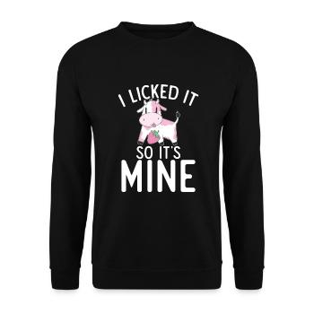 Cow Gift Cow Lover Farmer Gift - Unisex Sweatshirt - black - Front - Alina (178cm) & Michal (187cm)
