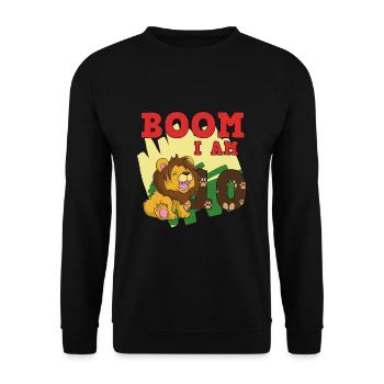 10th birthday - Unisex Sweatshirt - black - Front - Alina (178cm) & Michal (187cm)