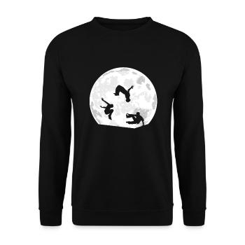 Coureur de Parkour Parkour Parcouring Coureur d’obstacles - Sweat-shirt Unisexe - noir - Devant - Alina (178cm) & Michal (187cm)