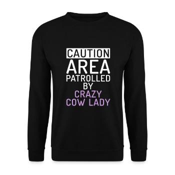 Cow Gift Cow Lover Farmer Gift - Sweat-shirt Unisexe - noir - Devant - Alina (178cm) & Michal (187cm)