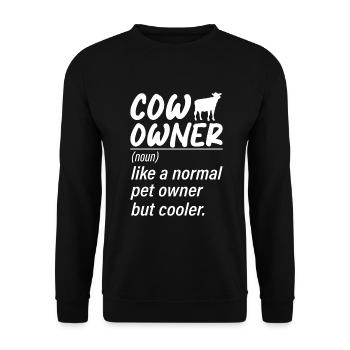 Cow Gift Cow Lover Farmer Gift - Sweat-shirt Unisexe - noir - Devant - Alina (178cm) & Michal (187cm)