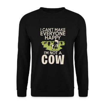 Cow Gift Cow Lover Farmer Gift - Sweat-shirt Unisexe - noir - Devant - Alina (178cm) & Michal (187cm)
