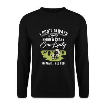 Cow Gift Cow Lover Farmer Gift - Sweat-shirt Unisexe - noir - Devant - Alina (178cm) & Michal (187cm)