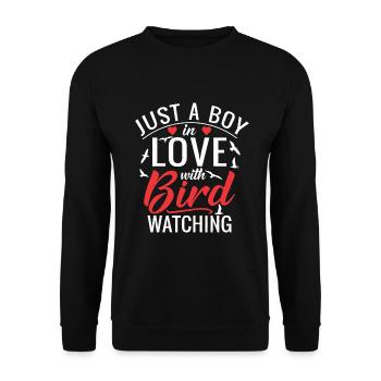 Bird Owner Gift Bird Lover - Unisex Sweatshirt - black - Front - Alina (178cm) & Michal (187cm)