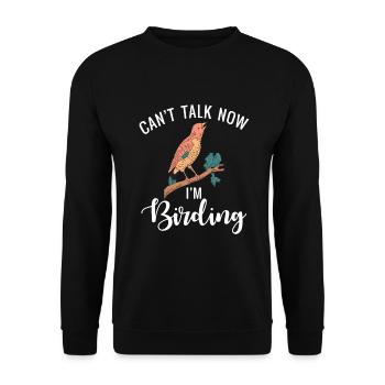 Bird Owner Gift Bird Lover - Unisex Sweatshirt - black - Front - Alina (178cm) & Michal (187cm)