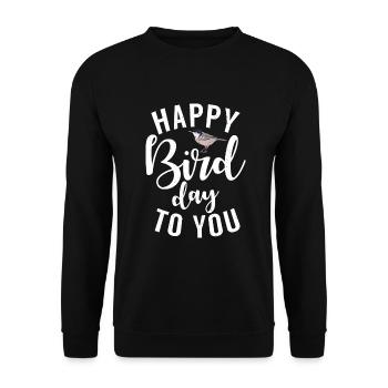 Bird Owner Gift Bird Lover - Unisex Sweatshirt - black - Front - Alina (178cm) & Michal (187cm)