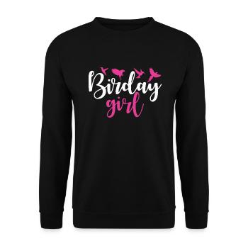 Bird Owner Gift Bird Lover - Unisex Sweatshirt - black - Front - Alina (178cm) & Michal (187cm)