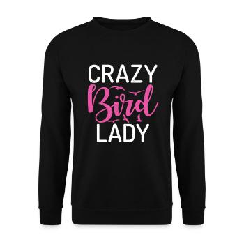 Bird Owner Gift Bird Lover - Unisex Sweatshirt - black - Front - Alina (178cm) & Michal (187cm)