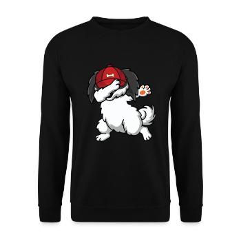 Shih Tzu - Unisex Pullover - Schwarz - Vorne - Alina (178cm) & Michal (187cm)