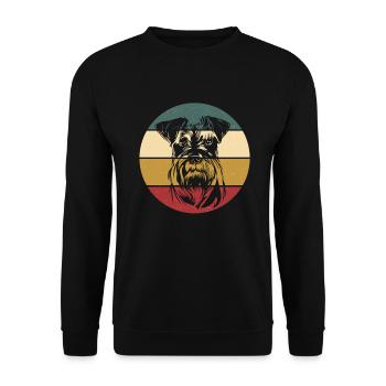 Zwergschnauzer - Unisex Pullover - Schwarz - Vorne - Alina (178cm) & Michal (187cm)