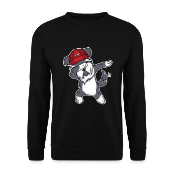 Zwergschnauzer - Unisex Pullover - Schwarz - Vorne - Alina (178cm) & Michal (187cm)