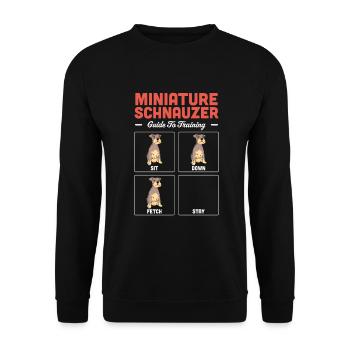 Miniature Schnauzer - Unisex Sweatshirt - black - Front - Alina (178cm) & Michal (187cm)