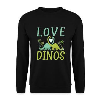 Cadeau de dinosaure Dino Lover Cadeau - Sweat-shirt Unisexe - noir - Devant - Alina (178cm) & Michal (187cm)