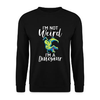 Dinosaurier Geschenk Dino Liebhaber Geschenk - Unisex Pullover - Schwarz - Vorne - Alina (178cm) & Michal (187cm)