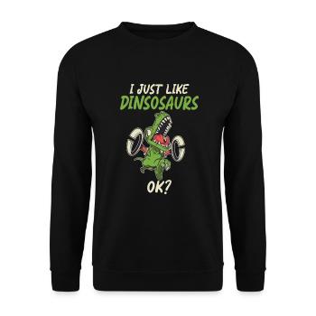 Cadeau de dinosaure Dino Lover Cadeau - Sweat-shirt Unisexe - noir - Devant - Alina (178cm) & Michal (187cm)