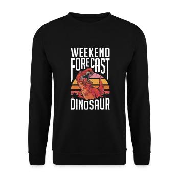 Dinosaurier Geschenk Dino Liebhaber Geschenk - Unisex Pullover - Schwarz - Vorne - Alina (178cm) & Michal (187cm)