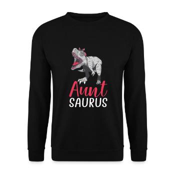 Dinosaurier Geschenk Dino Liebhaber Geschenk - Unisex Pullover - Schwarz - Vorne - Alina (178cm) & Michal (187cm)