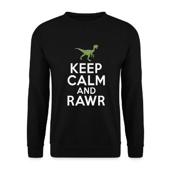 Dinosaurier Geschenk Dino Liebhaber Geschenk - Unisex Pullover - Schwarz - Vorne - Alina (178cm) & Michal (187cm)