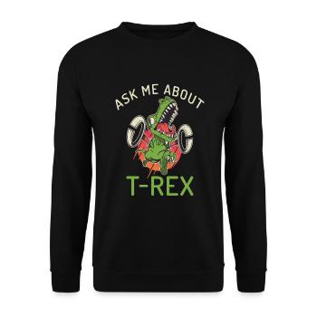 Dinosaurier Geschenk Dino Liebhaber Geschenk - Unisex Pullover - Schwarz - Vorne - Alina (178cm) & Michal (187cm)