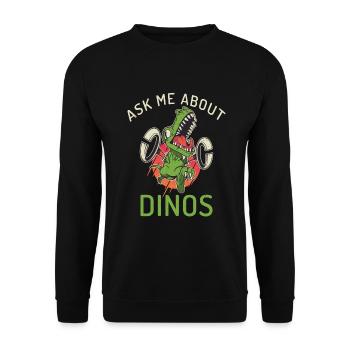 Cadeau de dinosaure Dino Lover Cadeau - Sweat-shirt Unisexe - noir - Devant - Alina (178cm) & Michal (187cm)